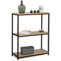 IDMarket Porte-Serviettes 3 Niveaux DETROIT – Étagère Échelle Industrielle Bois & Noir – Salle De Bain Gain De Place