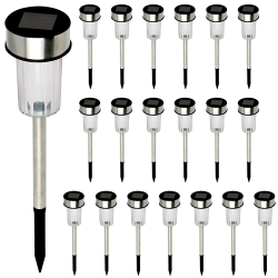 14167 - 20 solar lampen buitenshuis Lot de 20 bornes solaires à LED lampes de jardin à planter