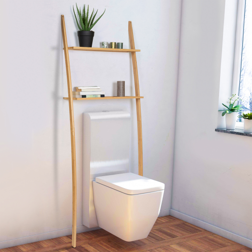 étagère Salle De Bain Bambou 70cm