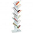 Etagère bibliothèque à livres forme d'abre 10 niveaux blanche