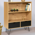 Bibliothèque vintage NOEMI bois pied épingle