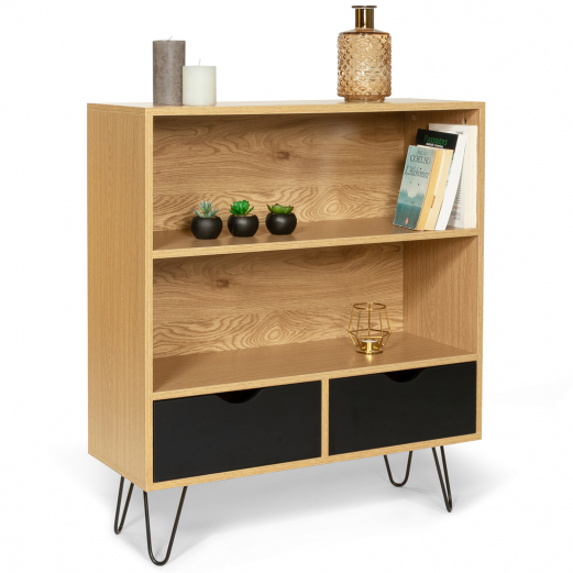 Bibliothèque vintage NOEMI bois pied épingle