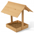 Bain de poussière en bois pour poules avec toit