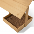 Bain de poussière en bois pour poules avec toit