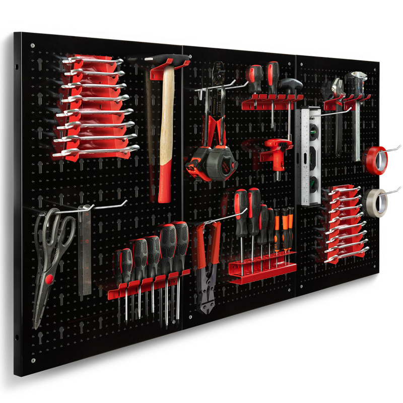 Panneaux perforés pour rangement d'outils, 3 pièces, en Acier