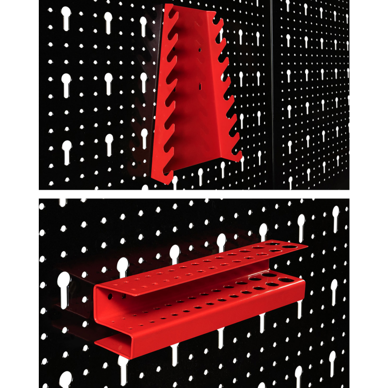 Rangement mural porte-outils 120 x 60 cm panneau perforé pas cher