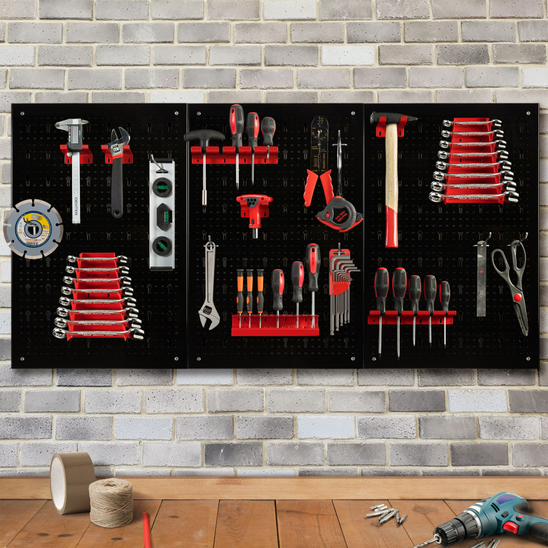 Panneau mural pour rangement d'outils  Rangement visserie, Rangement  utilitaire, Etagere rangement