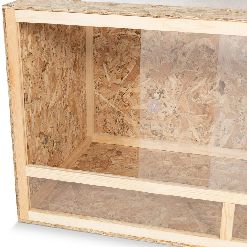Terrarium reptiles en bois OSB 115 cm ID Market