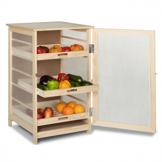 Garde manger en bois pour fruits et légumes hauteur 40 cm - Ducatillon