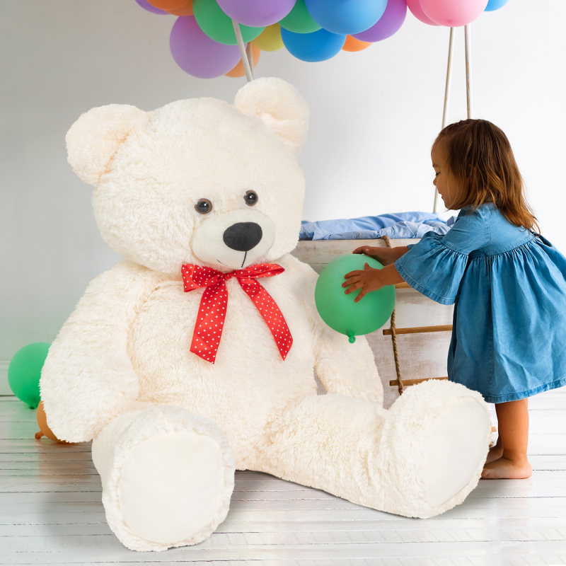 Ours En Peluche Geant 0 Cm Blanc