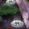 Lot de 10 disques solaires à LED spots de jardin à planter