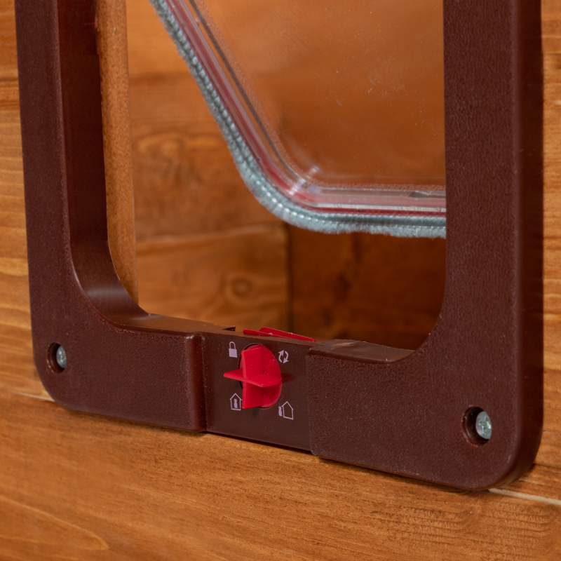 Niche Pour Chat Auto Chauffante En Bois Avec Porte Et Fenetre Id Market