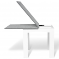 Table à manger extensible DONA 6-8 personnes plateau béton ciré 80-160cm