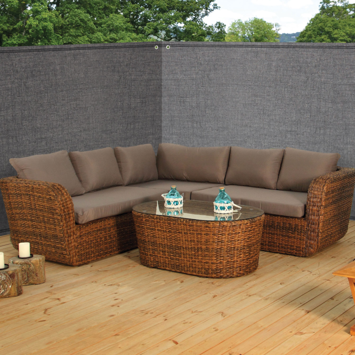 Brise vue haute densité 1 x 10 M gris 300 gr/m² qualité PRO Brise vue haute densité 1 x 10 M gris 300 gr/m² qualité PRO