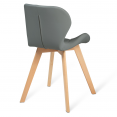 Lot de 4 chaises ROBINE gris foncé pour salle à manger