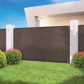 Brise vue haute densité 1,8 x 10 M taupe 300 gr/m² qualité PRO