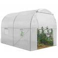 Serre tunnel de jardin 6M² blanche gamme maraichère ROMA 2x3M