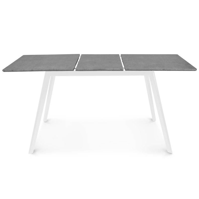 Table scandinave extensible INGA 4-6 personnes plateau bois pieds noirs  120-160 cm