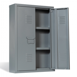 Armoire murale double ESTEL en métal gris foncé Armoire murale double ESTEL en métal gris foncé
