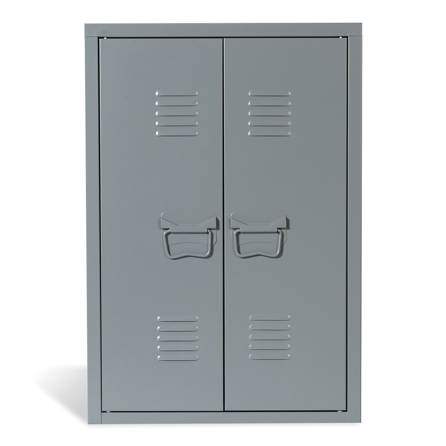 Armoire murale double ESTEL en métal gris foncé IDMarket Grande qualité