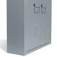 Armoire murale double ESTEL en métal gris foncé
