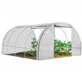 Serre tunnel de jardin 4 saisons 12m² blanche gamme maraichère ZEBRA 4x3M