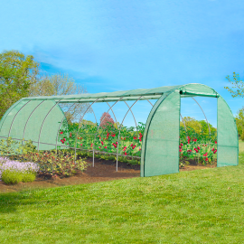 Serre tunnel de jardin 4 saisons 24M² verte gamme maraîchère DES ANDES 8x3M