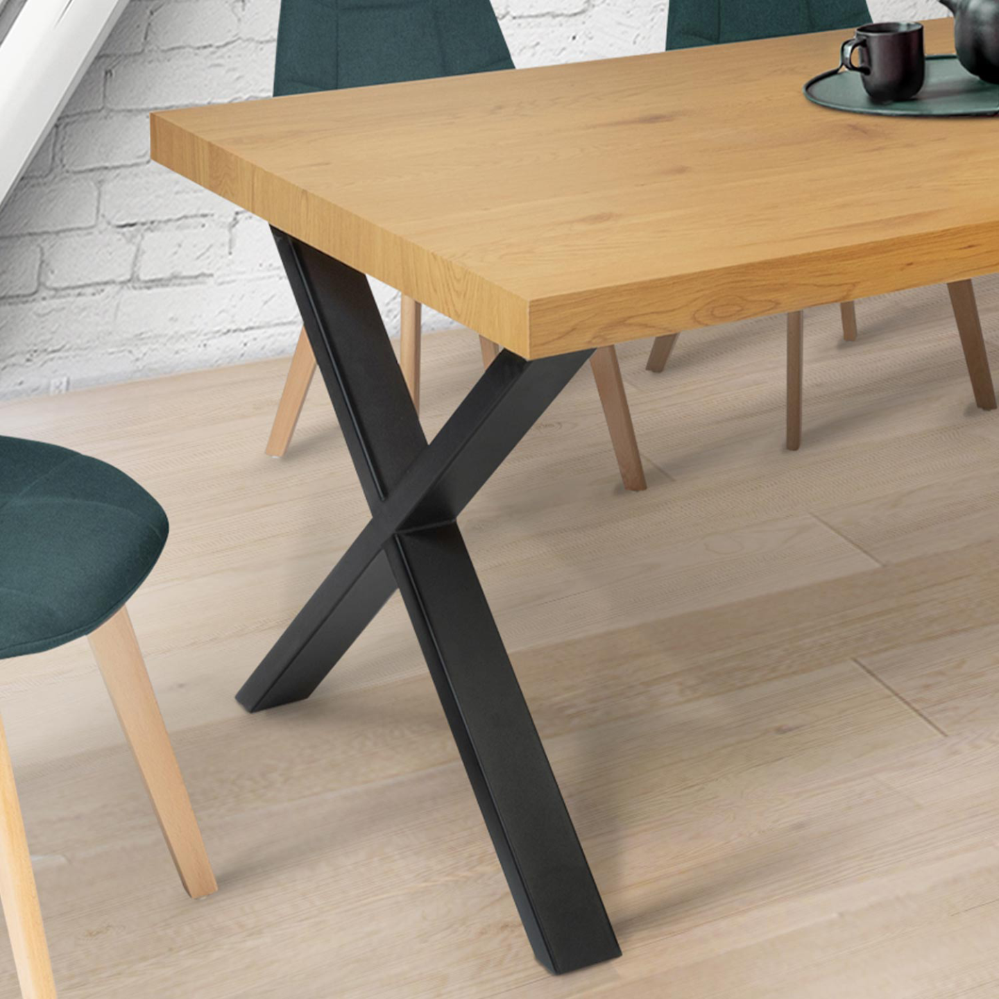 Pieds De Table Basse En U 2 Pièces Acier Anthracite | Leroy Merlin
