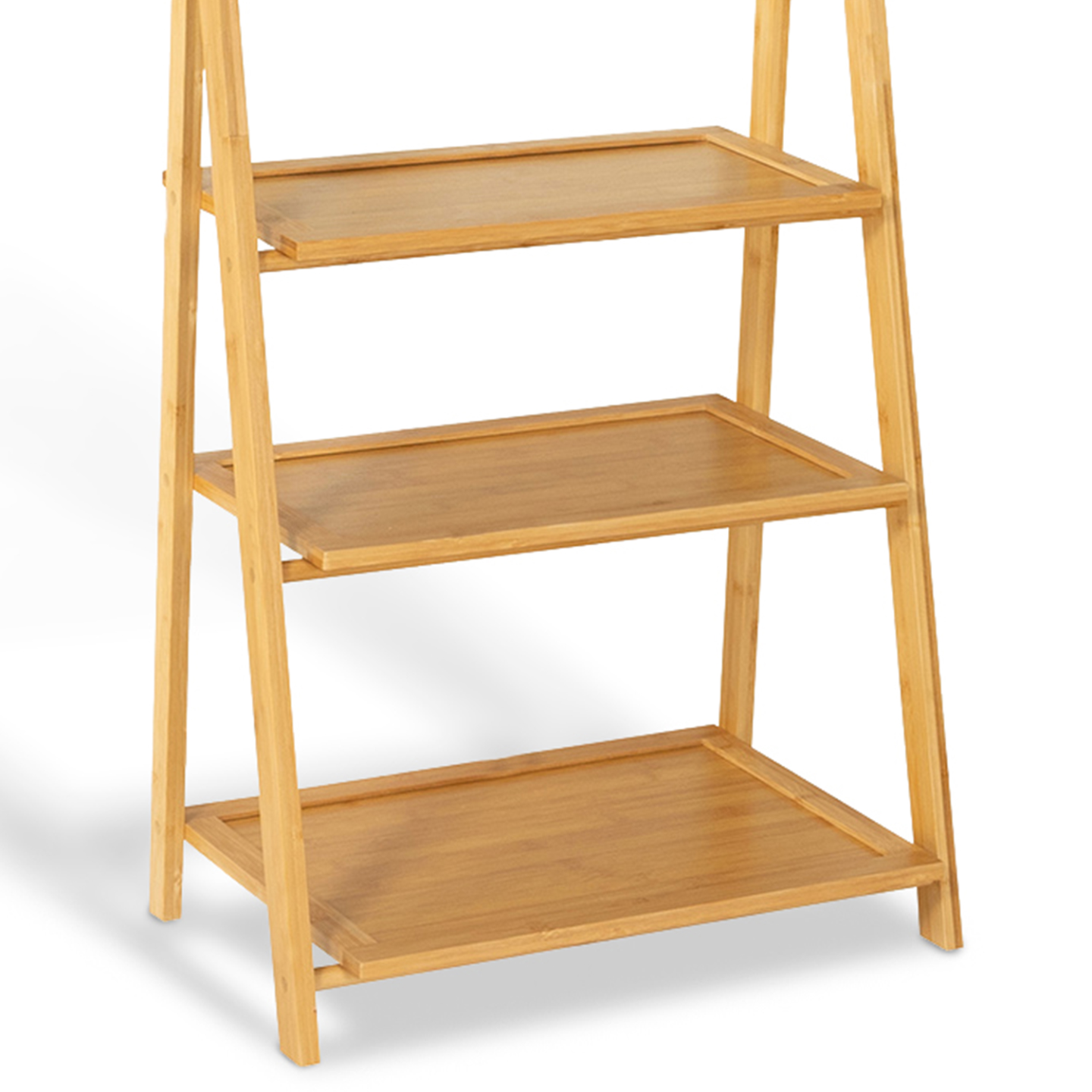 IDMarket Sedia Portasciugamani In Bambù - 4 Livelli, Con Seduta E Ripiano, Design Naturale - Foto 7