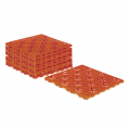 Lot de 10 dalles caillebotis de jardin terracotta 29.5x29.5 CM