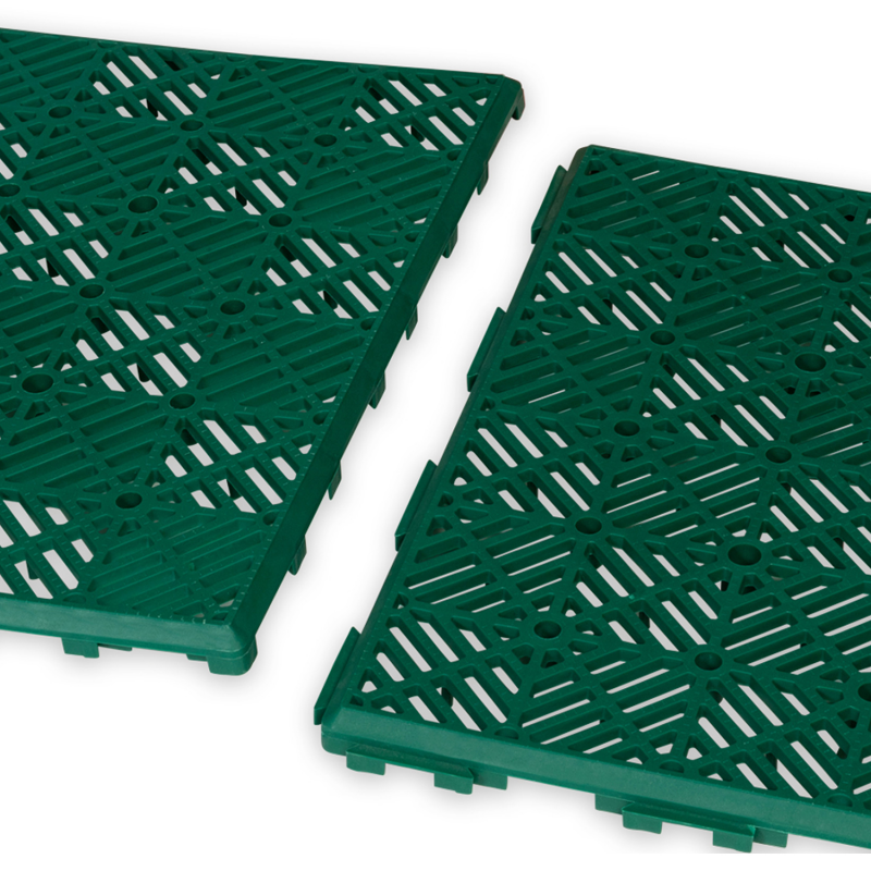 Caillebotis plastique vert pas cher 29,5x29,5 cm lot de 10