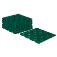 Lot de 10 dalles caillebotis de jardin vert 29.5x29.5 CM