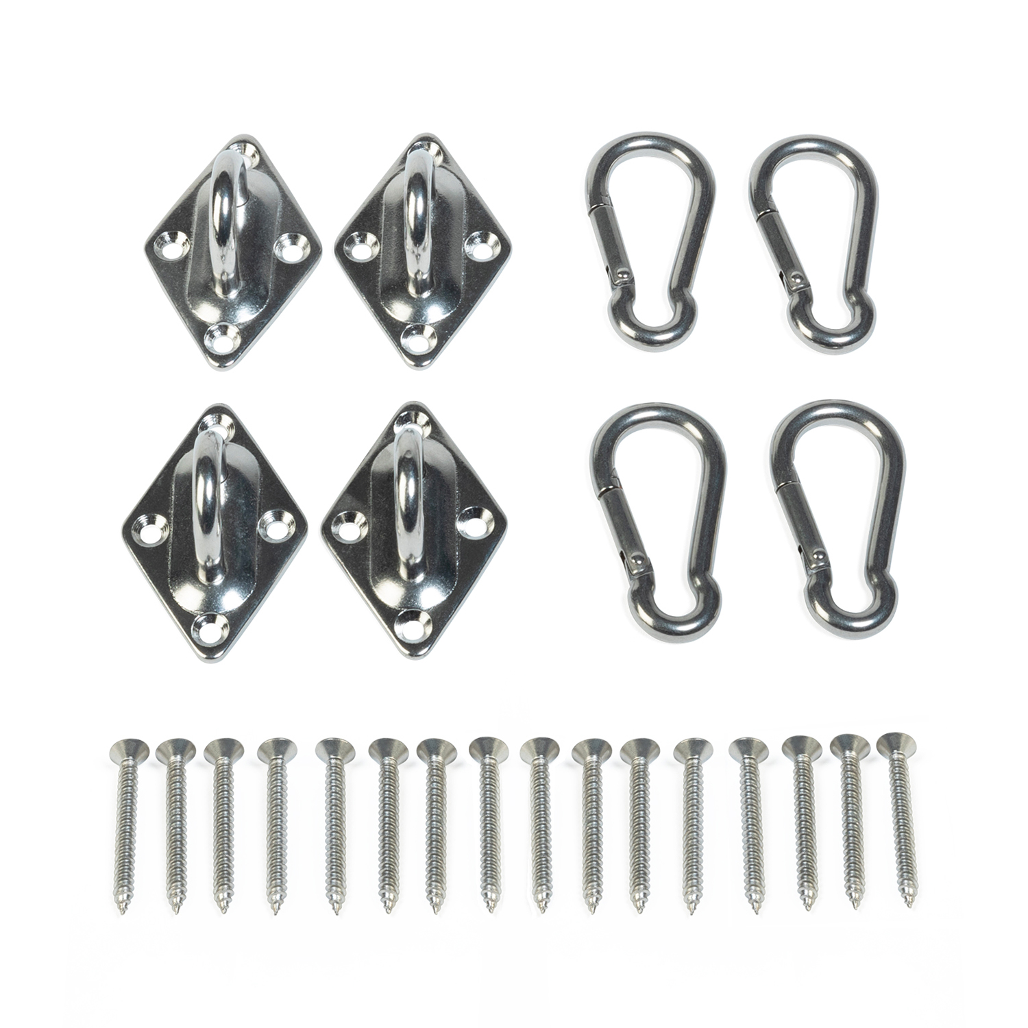 Kit Fixation Voile D'Ombre HIDREAMZ - Acier Inoxydable, 40 Pièces Pour Auvent