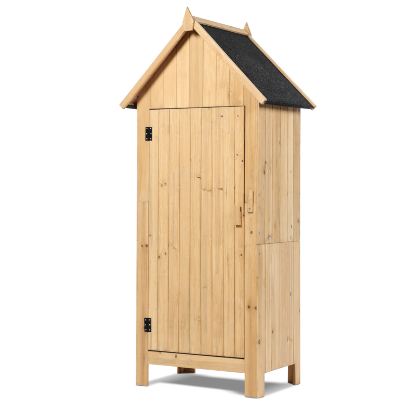 Armoire de jardin en bois pas cher avec toit bitumé ID Market
