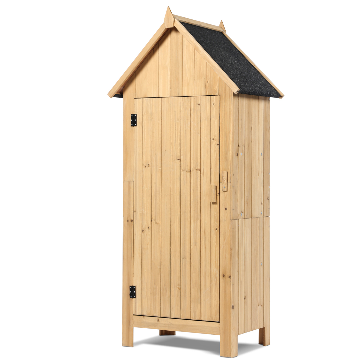Armoire de jardin en bois pas cher avec toit bitumé ID Market