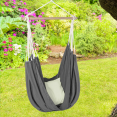 Hamac siège suspendu avec toile gris anthracite