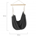 Hamac siège suspendu avec toile gris anthracite
