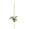 Lot de 4 portes plantes bohème en macramé