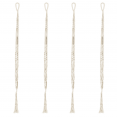 Lot de 4 portes plantes bohème en macramé