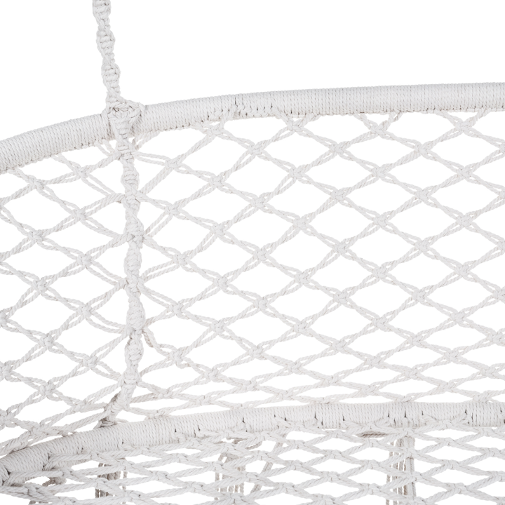 Banc suspendu bohème design macramé balancelle 2 places Banc suspendu bohème design macramé balancelle 2 places