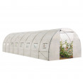 Serre tunnel de jardin 24m² blanche gamme maraichère DES ANDES 8x3M