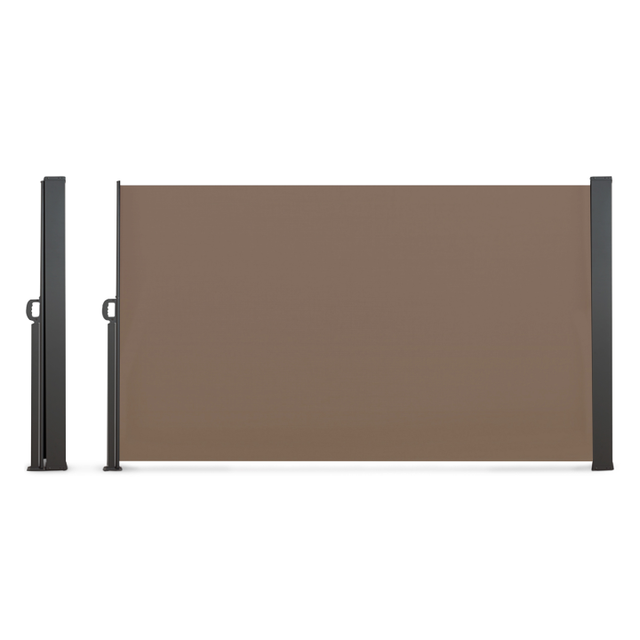 Paravent extérieur rétractable 160 x 400 CM taupe store latéral Paravent extérieur rétractable 160 x 400 CM taupe store latéral