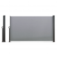 Paravent extérieur rétractable 200 x 400 CM gris clair store latéral