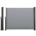 Paravent extérieur rétractable 250 x 140 CM gris clair store latéral
