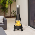 Braséro CAPRI noir foyer ouvert cheminée de terrasse