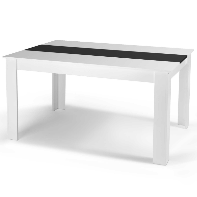 Table à manger rectangle georgia 6 personnes imitation hêtre et noire Table à manger rectangle georgia 6 personnes imitation hêtre et noire