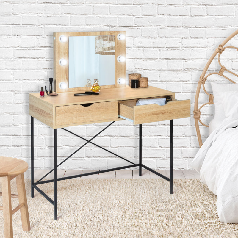 Coiffeuse De Luxe Avec Accessoires Design Et Miroir Chic Créé Avec  Générative Ai