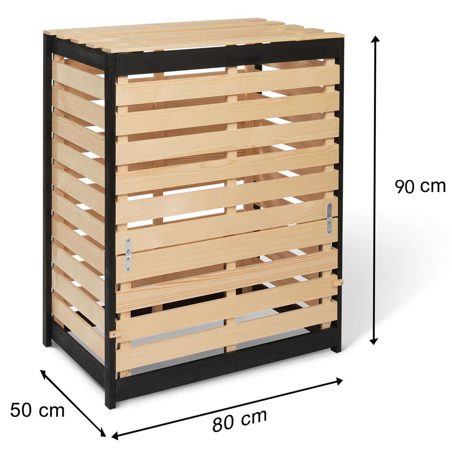 Composteur en bois avec trappe 400 L