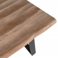 Table à manger rectangle DAKOTA 6 personnes pieds forme en U design industriel 160 cm