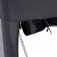 Hamac balancelle LAOS gris avec lit suspendu et moustiquaire
